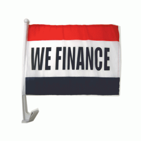 We Finance Patriotic 12" x 15" Car Window Flag